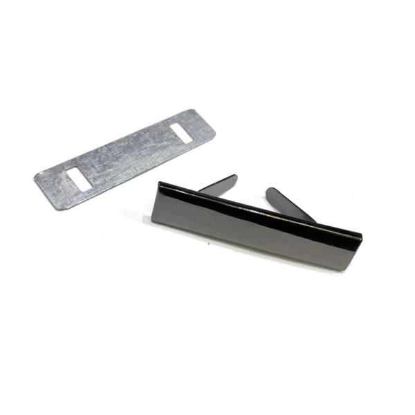 KOVOVÁ OZDOBA 45x10 mm - ČERNÝ NIKL - 2 ks