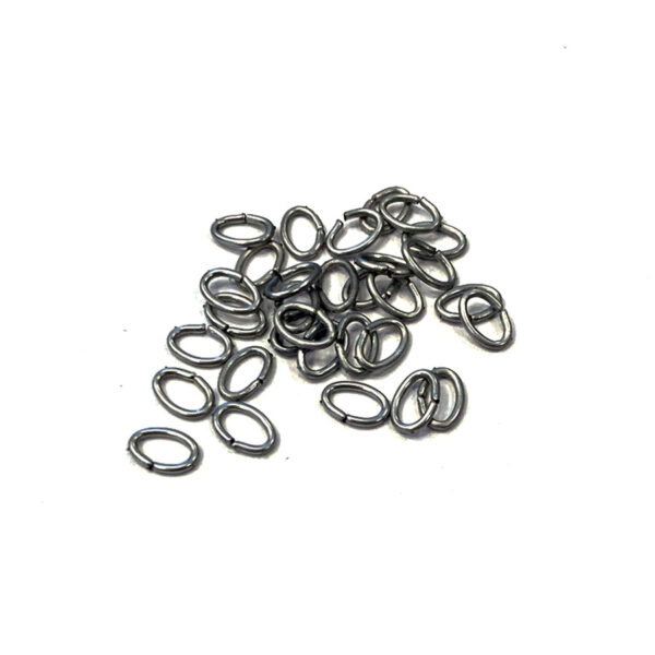 KOVOVÝ OVÁL STŘÍBRO 7MM - STŘIBRO - 100 ks