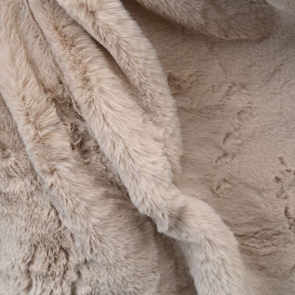 LUXUSNÍ UMĚLÁ KOŽEŠINA - IMITACE KRALIKA - BÉŽOVÁ