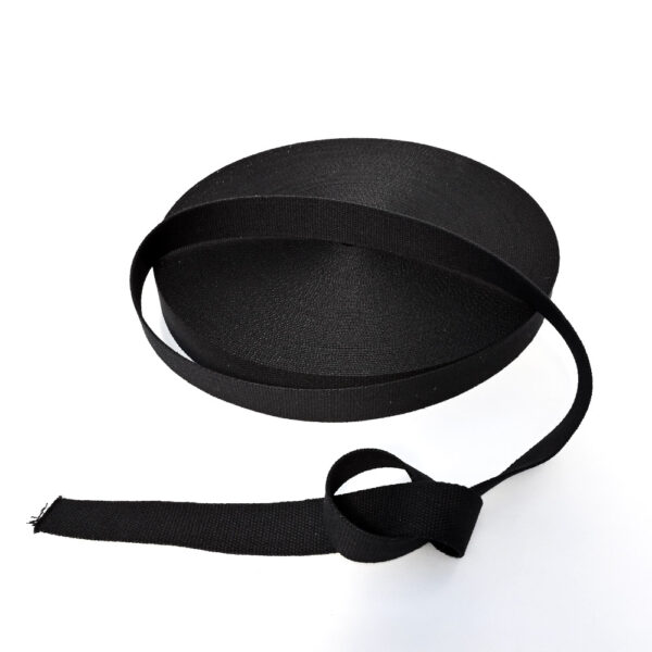 BAVLNĚNÝ POPRUH 40 mm - ČERNÝ