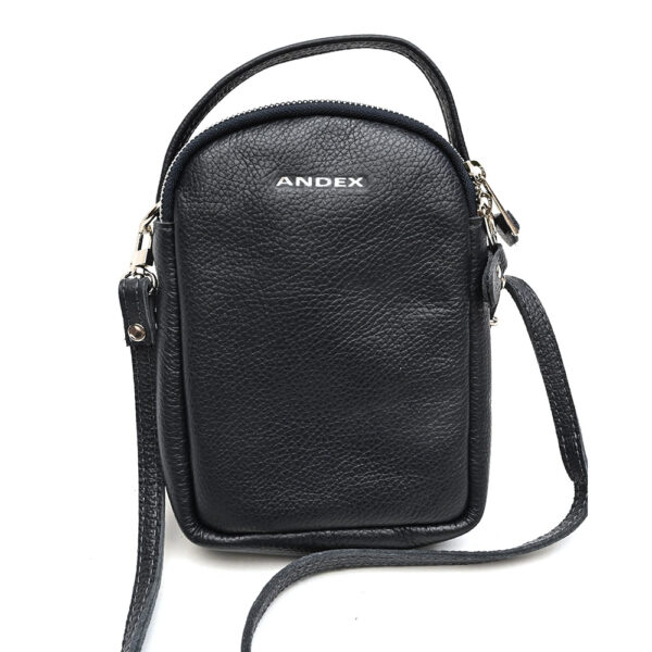 DÁMSKÁ KOŽENÁ KABELKA - ČERNÁ