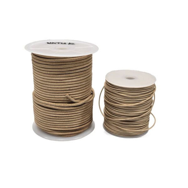 KULATÁ KŮŽE - KULATÝ KOŽENÝ ŘEMÍNEK PŘÍRODNÍ - ∅ 1.5mm, 2.5mm