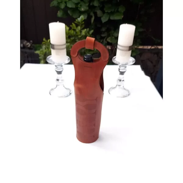 Kožený obal na víno - hnědý