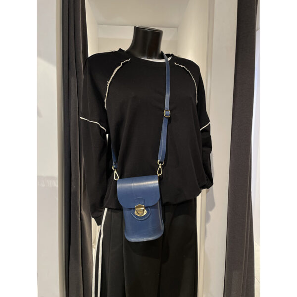 Crossbody kabelka Andex z pravé kůže - modrá