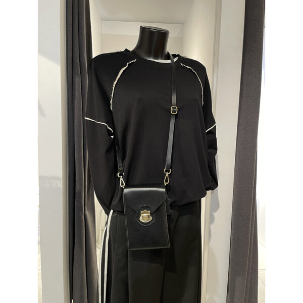 Crossbody kabelka Andex z pravé kůže - černá