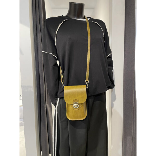 Crossbody kabelka Andex z pravé kůže - hořčicová