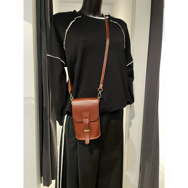 Crossbody kabelka Andex z pravé kůže - hnědá