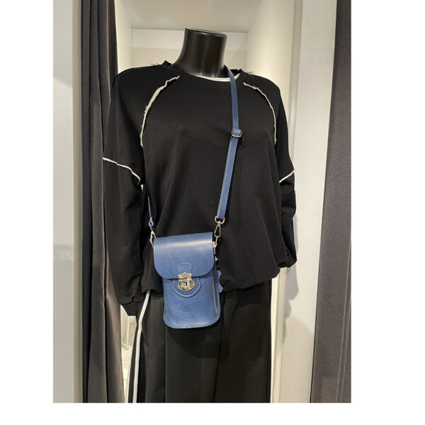 Crossbody kabelka Andex z pravé kůže - modrá