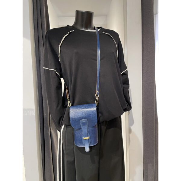 Crossbody kabelka Andex z pravé kůže - modrá