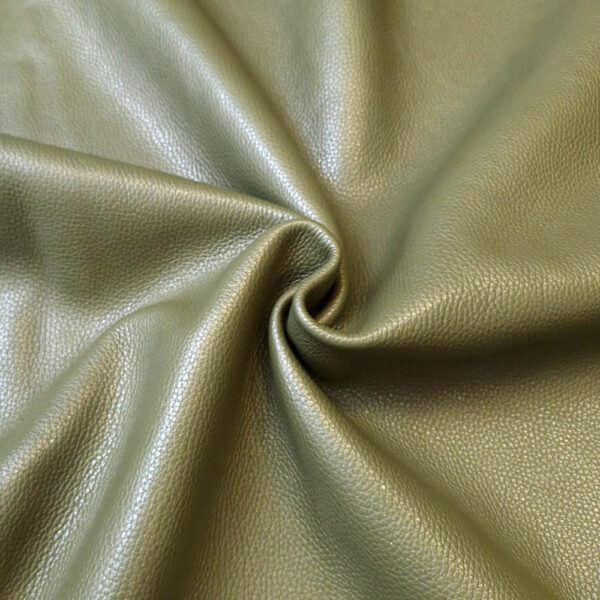 PRAVÁ KŮŽE - HOVĚZÍ USEŇ - KHAKI - 1,4-1,7 mm / Cela – 15Kč x 1dm²