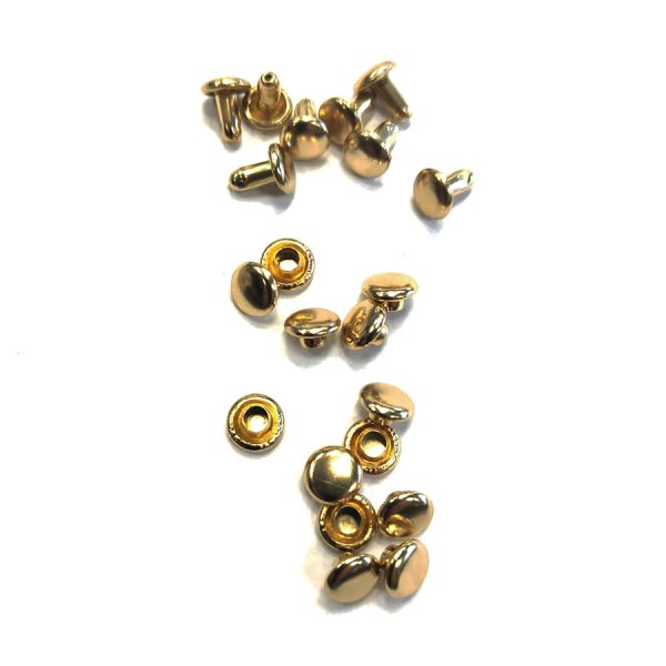 DUTÉ NÝTY  SEDLÁŘSKÝ NÝT ZAVŘENÝ - Ø8 mm - ZLATÝ