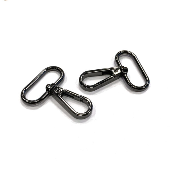 KOVOVÁ KARABINA - 32 mm - ČERNÝ NIKL - 2 ks