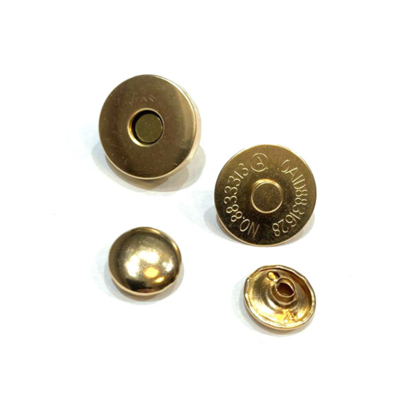 KOVOVÉ MAGNETICKÉ ZAPÍNÁNÍ ∅14 - 18 mm - ZLATÝ - 4ks