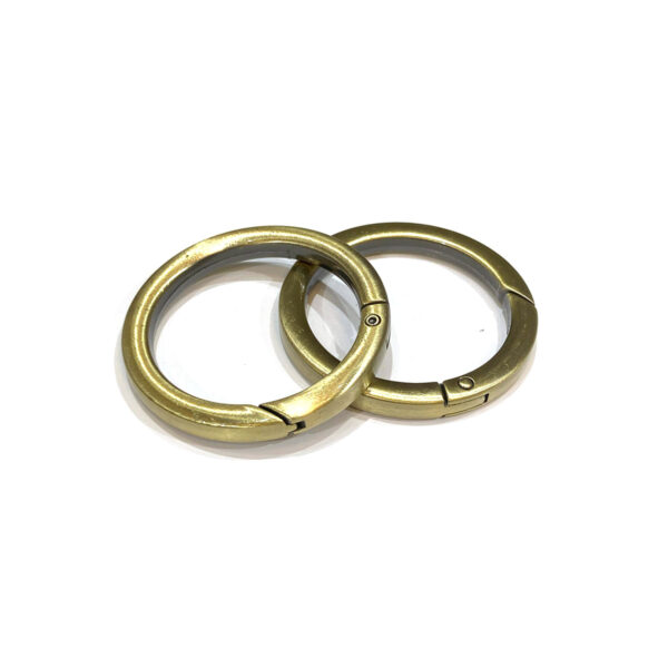 KOVOVÁ KULATÁ KARABINA - 38 mm - STAROMOSAZ - 2 ks