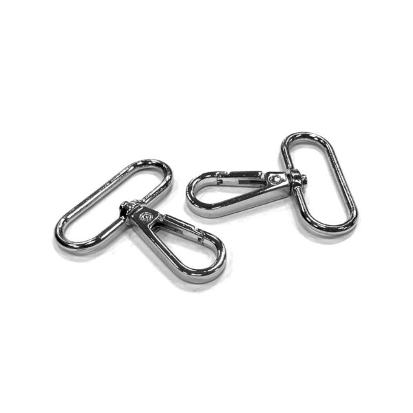 KOVOVÁ KARABINA - 38 mm - NIKL - 2 ks