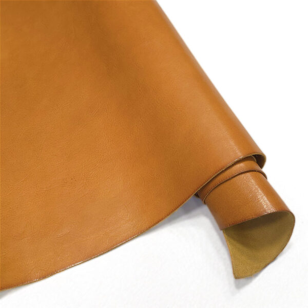 HOVĚZÍ KŮŽE - TŘÍSLOČINĚNÁ HLAZENICE - ORANŽOVÁ - 1.5-1.6 mm