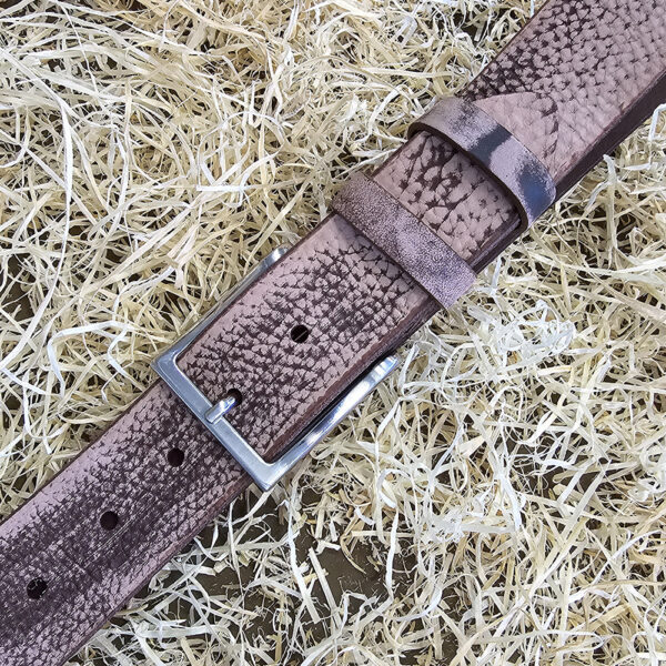 KOŽENÝ OPASEK - HNĚDÝ- 3.9cm