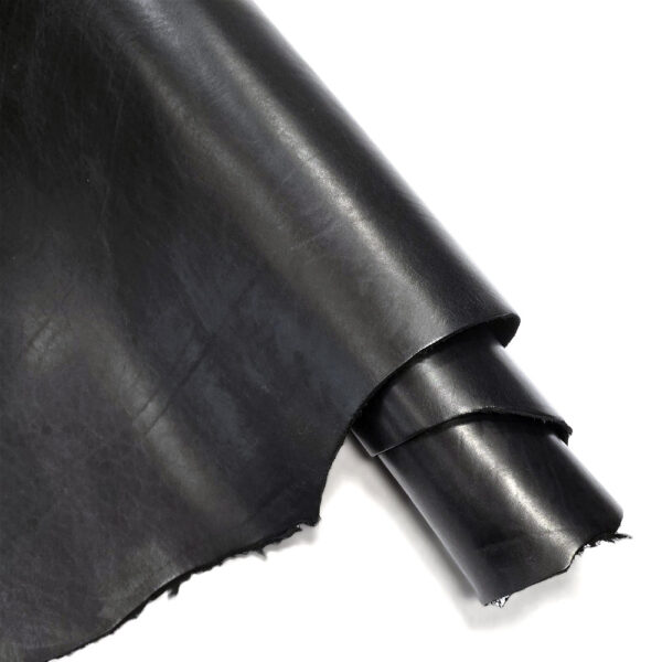 HOVĚZÍ KŮŽE - TŘÍSLOČINĚNÁ HLAZENICE - ČERNÁ - 3.5-3.8 mm