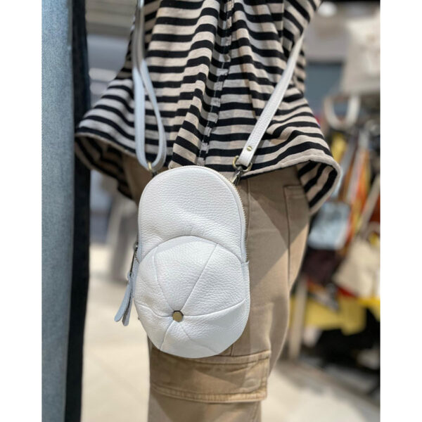 Crossbody kabelka Andex z pravé kůže – bílá