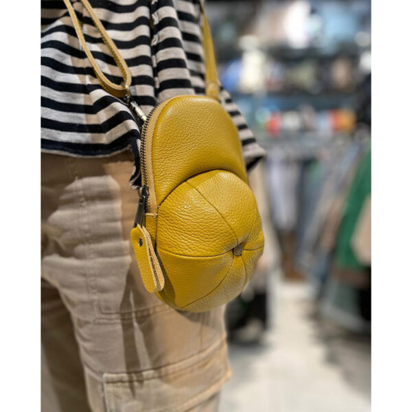 Crossbody kabelka Andex z pravé kůže – hořčicová