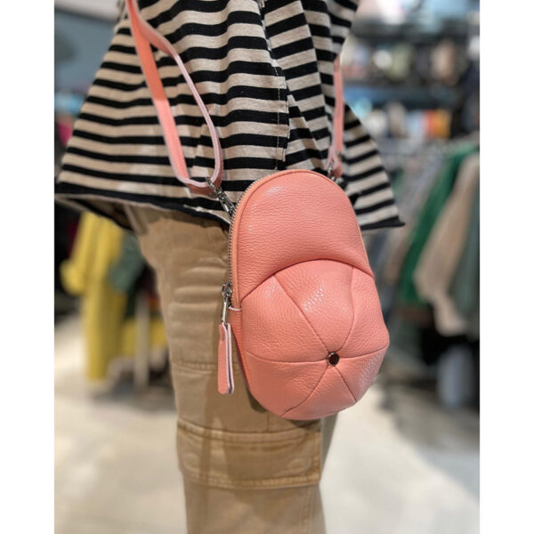 Crossbody kabelka Andex z pravé kůže – růžová