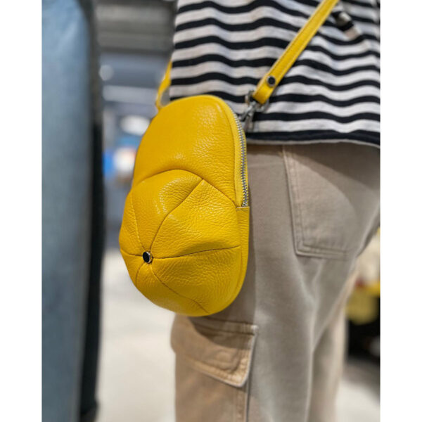 Crossbody kabelka Andex z pravé kůže – žlutá