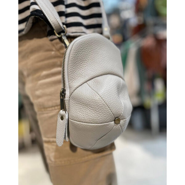 Crossbody kabelka Andex z pravé kůže – béžová