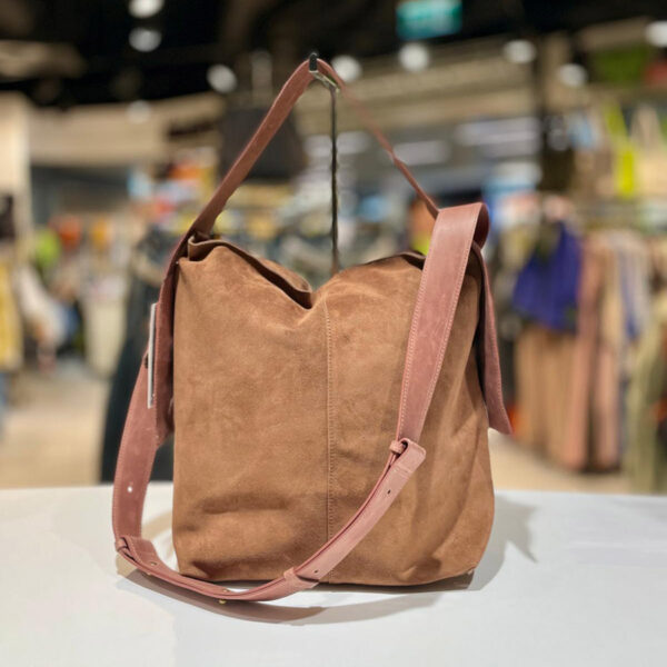 Dámská semišová kabelka Andex z pravé kůže – hnědá