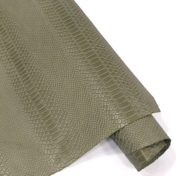 IMITACE HADÍ KŮŽE - HOVĚZÍ KŮŽE - PISTÁCIOVÁ - 0.7-0.9 mm