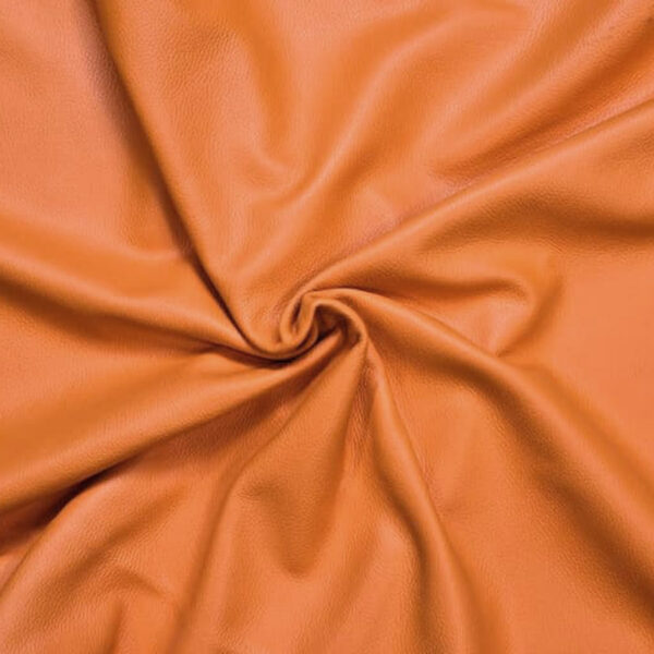 PRAVÁ KŮŽE - HOVĚZÍ USEŇ - ORANŽOVÁ - 1.4-1.6 mm