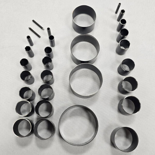 RAZNICE NA KŮŽI – SADA  30ks, 1 mm - 50 mm