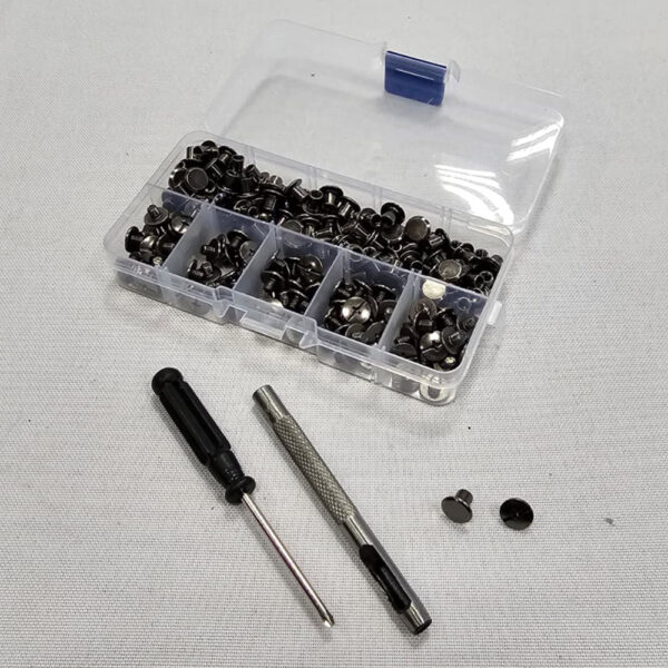 ŠROUBOVACÍ NÝT - ČERNÝ NIKL - 100 ks + NÁSTROJE