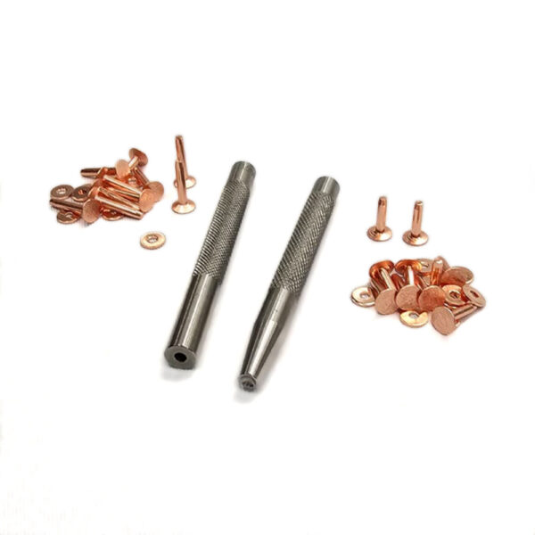 MĚDĚNÝ SEDLÁŘSKÝ NÝT S PODLOŽKOU + NÁSTROJ