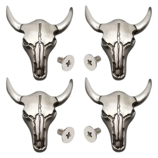 KOVOVÁ OZDOBA, ŠROUBOVACÍ, STŘÍBRNÁ 35mm / SADA 4KS