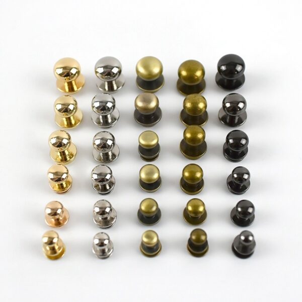 Sedlářský knoflík/nýt šroubovací - ∅6, ∅8, ∅10 mm - RŮŽOVÉ ZLATO - 10 ks