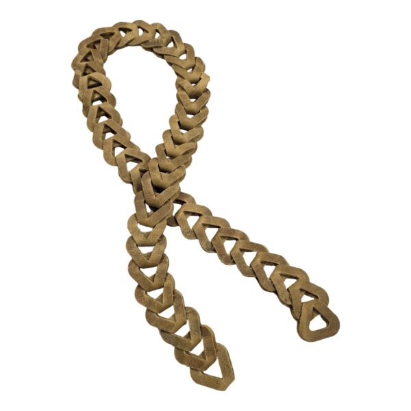 KOŽENÝ ŘETYÍZEK - ŽLUTÁ  - CRAZY HORSE - 100x3.5cm