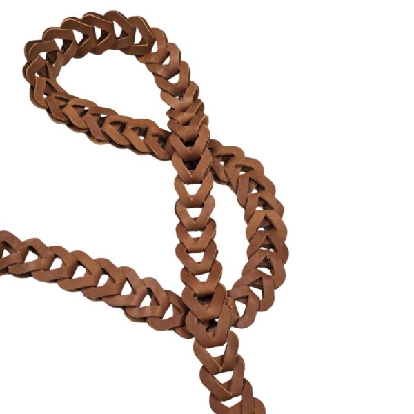 KOŽENÝ ŘETYÍZEK -  HNĚDA - 100x3.5cm