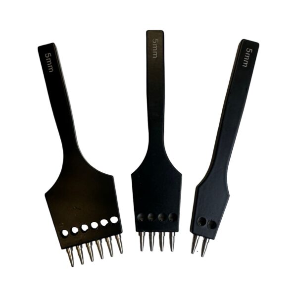 DĚROVACÍ DLÁTKA NA KŮŽE - 5 mm - SADA 3 ks