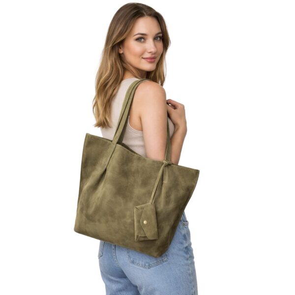 Dámská kožená kabelka Andex  – ZELENÁ