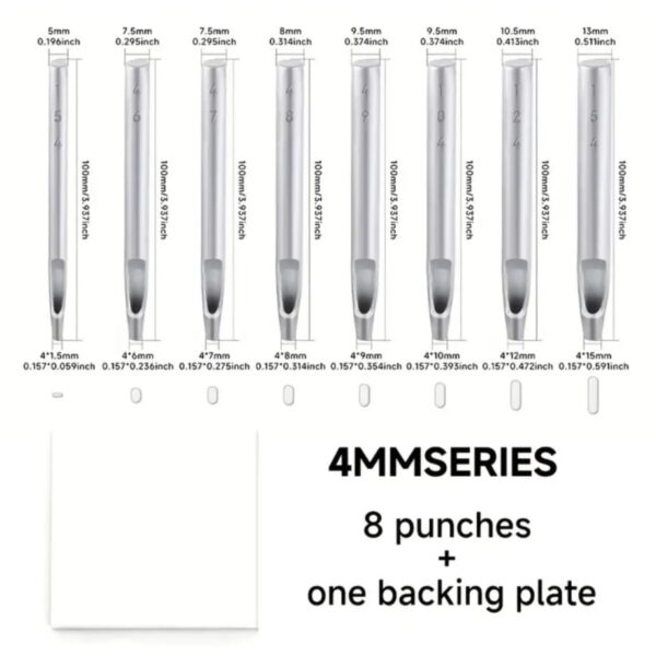 VYSEKÁVAČE NA KŮŽE OVÁLNÝ -  SADA 8ks