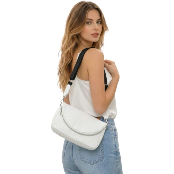 DÁMSKÁ KOŽENÁ KABELKA ANDEX – BÍLÁ