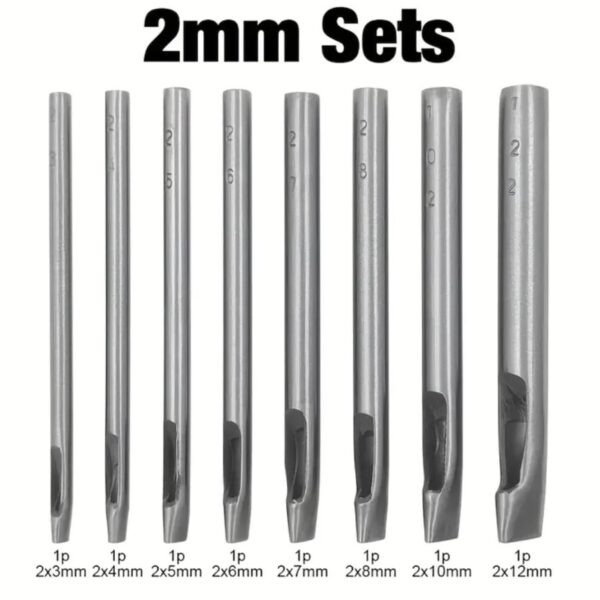 VYSEKÁVAČE NA KŮŽE OVÁLNÝ -  SADA 8ks