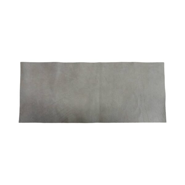 HOVĚZÍ KŮŽE - ŠEDÁ - HOTOVÉ KUS – 53x22cm . Tloušťka: 1.3mm