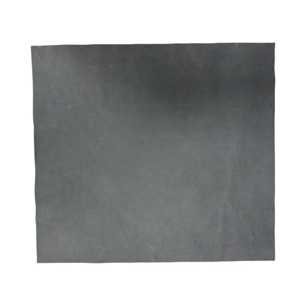 HOVĚZÍ KŮŽE - ŠEDÁ - HOTOVÉ KUS – 45x49cm . Tloušťka: 1.3mm