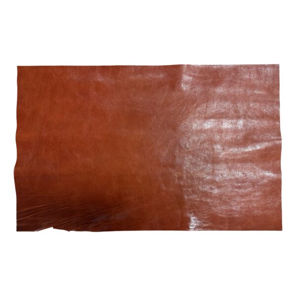 HOVĚZÍ KŮŽE -  HNĚDA   - HOTOVÉ KUS – 61x38cm . Tloušťka: 1.3mm